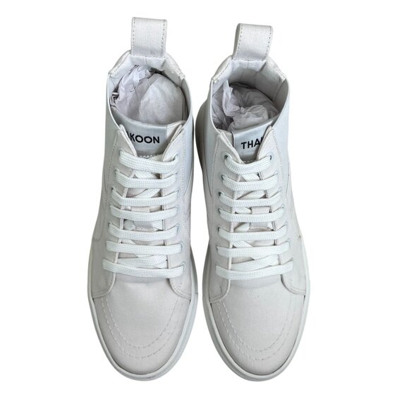 🤍 Thakoon Pull-On High Top Sneakers-White Canvas-Sizes 36 (US 6) & 38 (US 8) - Picture 9 of 16
